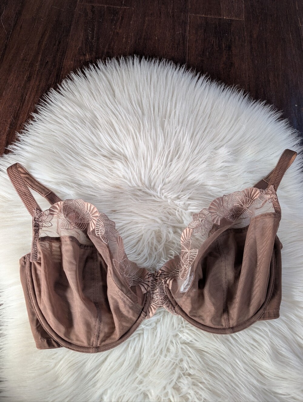 Panache Super bra Loretta 6686 Caramel Tan Brown Lace Plunge 38G